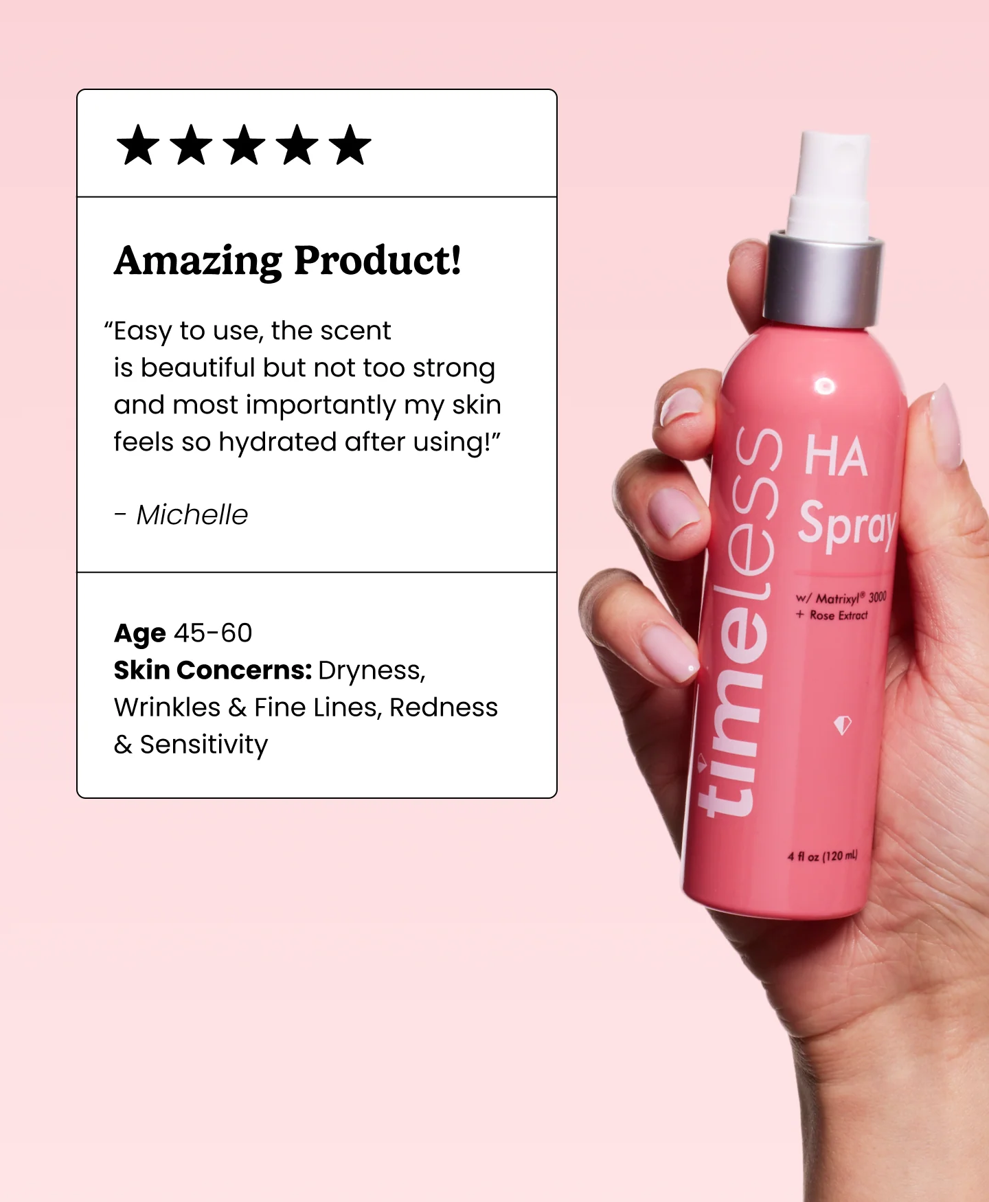 Hydrating Matrixyl® 3000 Peptides + Hyaluronic Acid Facial Spray w/ Rose - Image 5