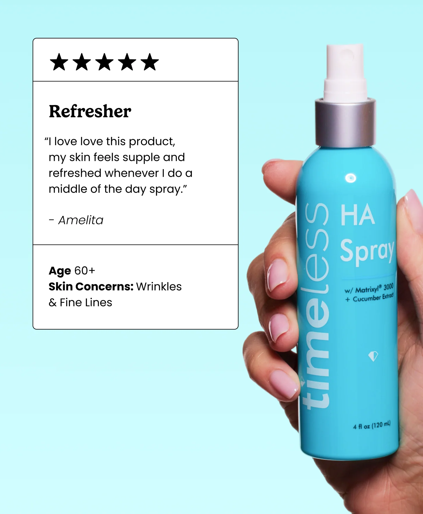 Hydrating Matrixyl® 3000 Peptides + Hyaluronic Acid Facial Spray w/ Cucumber - Image 5